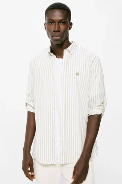 * Camisa Ligera Rayas Verde Clearance