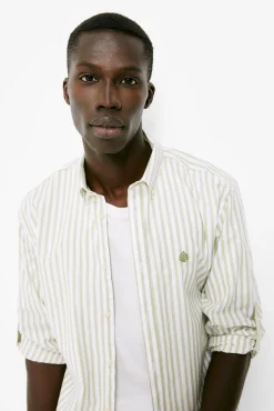 * Camisa Ligera Rayas Verde Clearance
