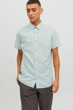 Jack & Jones Camisa Linho Slim Verde Sale