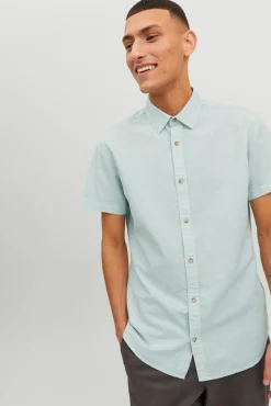 Jack & Jones Camisa Linho Slim Verde Sale