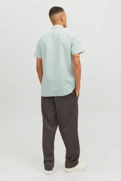 Jack & Jones Camisa Linho Slim Verde Sale