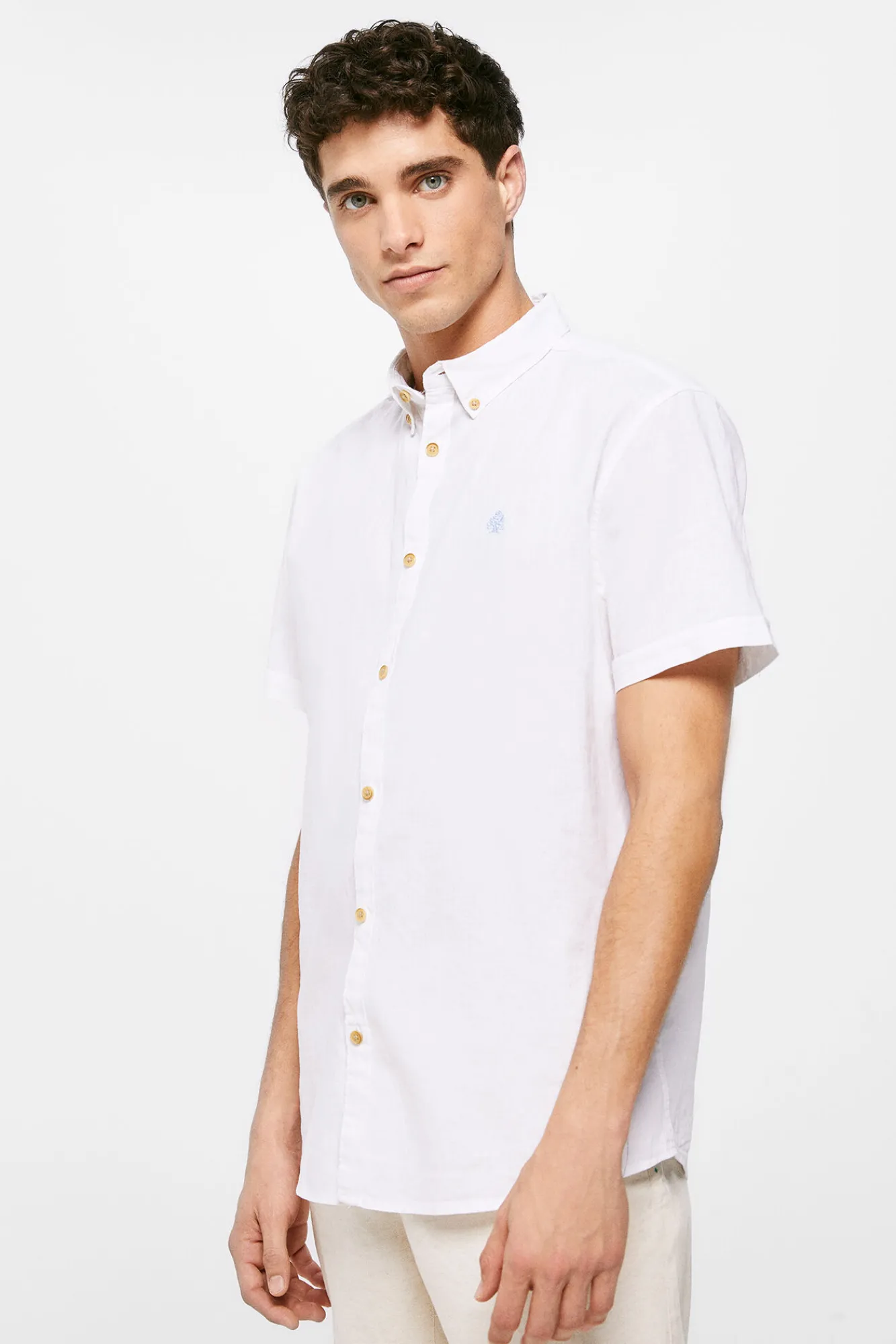 * Camisa Lino Blanco Online