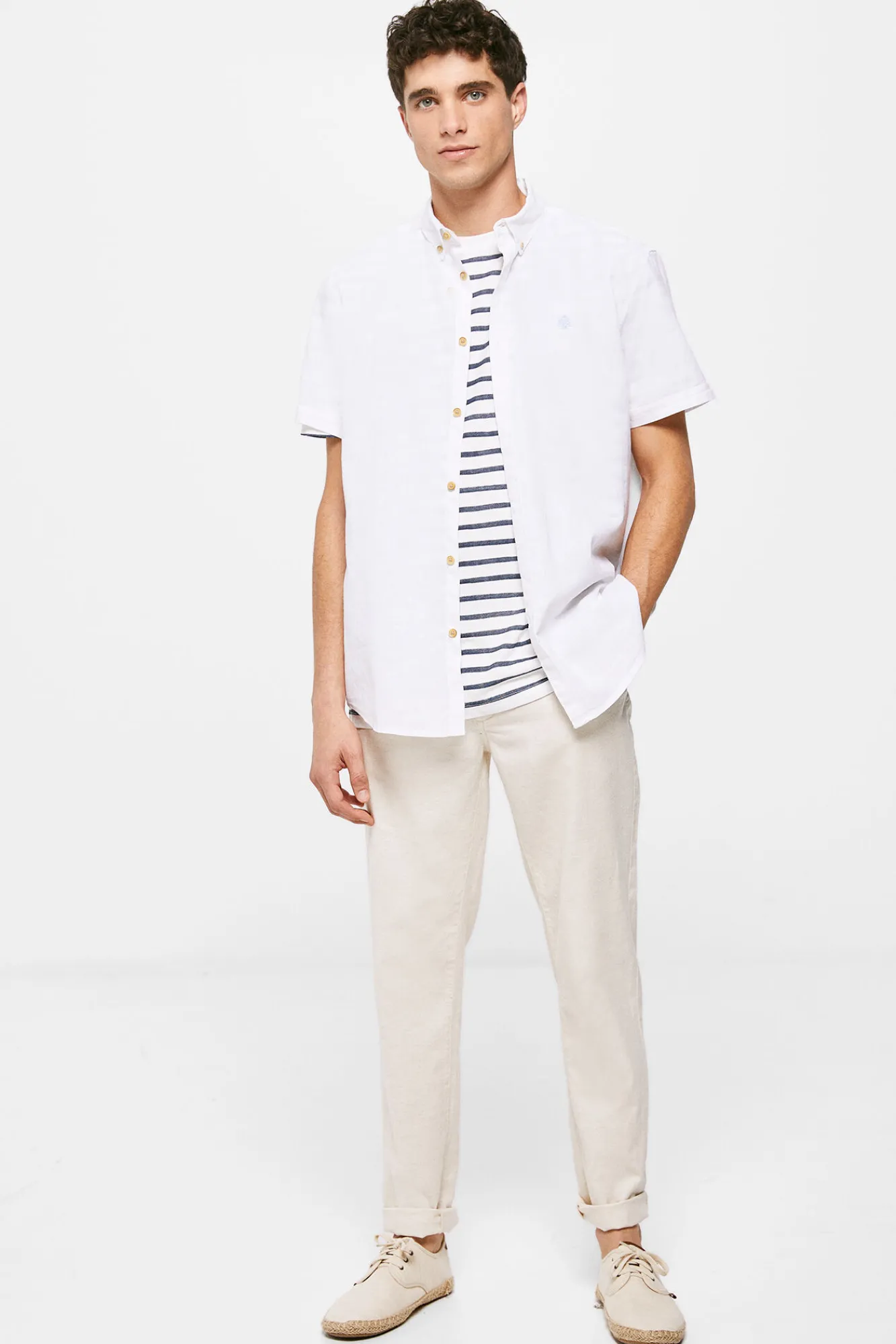 * Camisa Lino Blanco Online