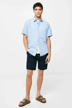 * Camisa Lino Azul Claro Discount