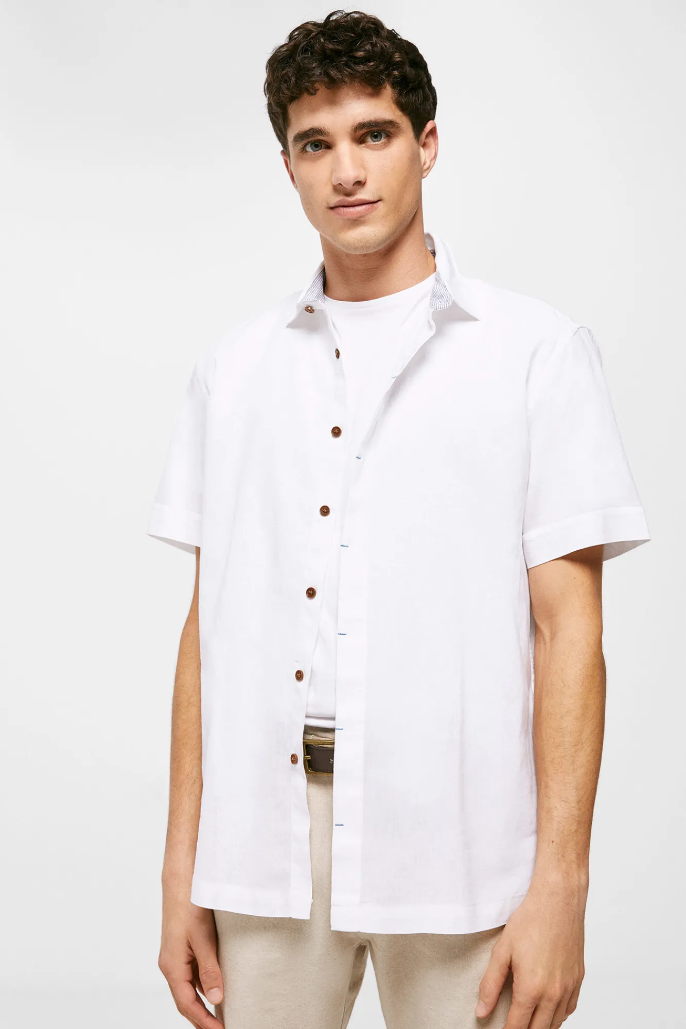 * Camisa Lino Blanco Hot