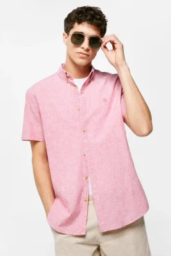* Camisa Lino Fucsia Sale