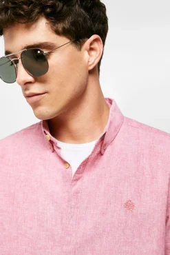 * Camisa Lino Fucsia Sale
