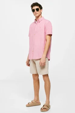 * Camisa Lino Fucsia Sale