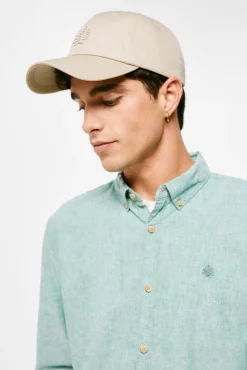 * Camisa Lino Color Verde Best
