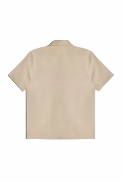 Ooto Camisa Lino Manga Corta Beige Outlet