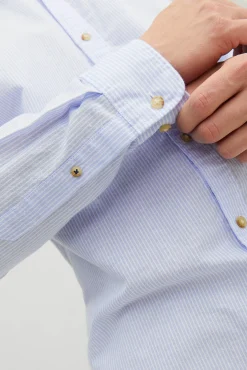 Jack & Jones Camisa Lino Manga Larga Azul Claro Outlet