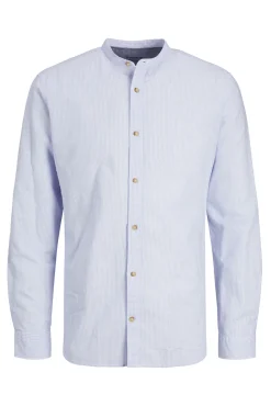 Jack & Jones Camisa Lino Manga Larga Azul Claro Outlet