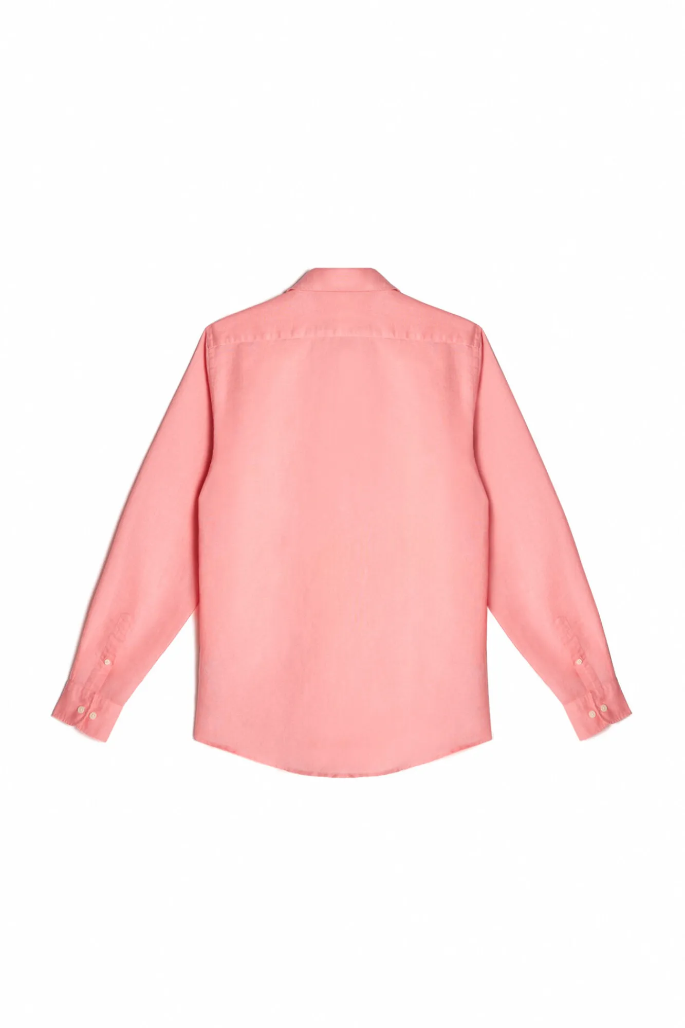 Ooto Camisa Lino Manga Larga Coral
