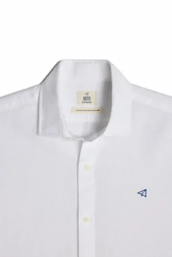 Ooto Camisa Lino Manga Larga Blanco Sale
