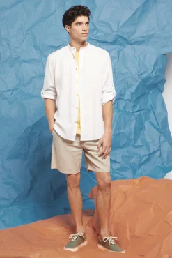 * Camisa Lino Mao Blanco New