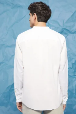 * Camisa Lino Mao Blanco New