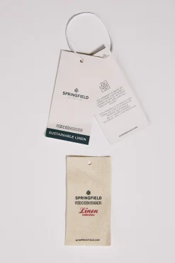 * Camisa Lino Rayas Beige Medio Outlet