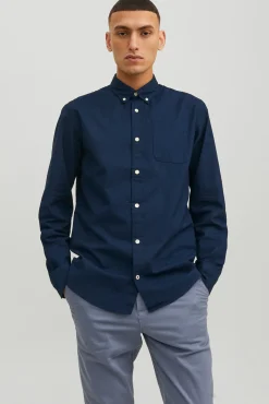 Jack & Jones Camisa Lisa Navy Outlet