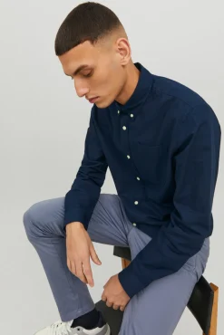 Jack & Jones Camisa Lisa Navy Outlet
