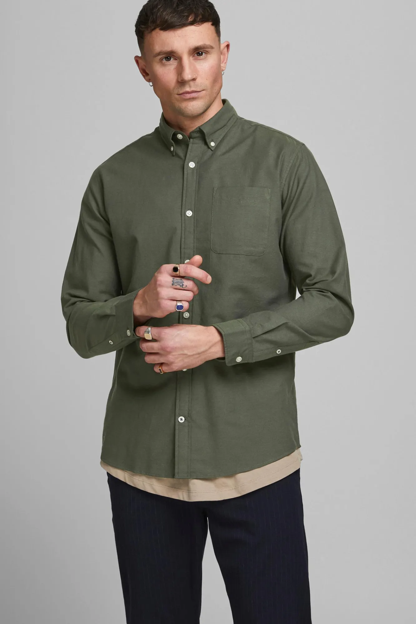 Jack & Jones Camisa Lisa Verde