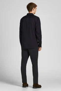 Jack & Jones Camisa Lisa Formal Negro Discount