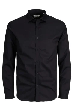 Jack & Jones Camisa Lisa Formal Negro Discount