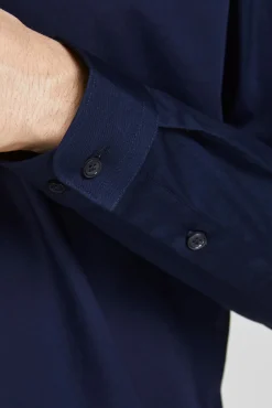 Jack & Jones Camisa Lisa Formal Navy Best