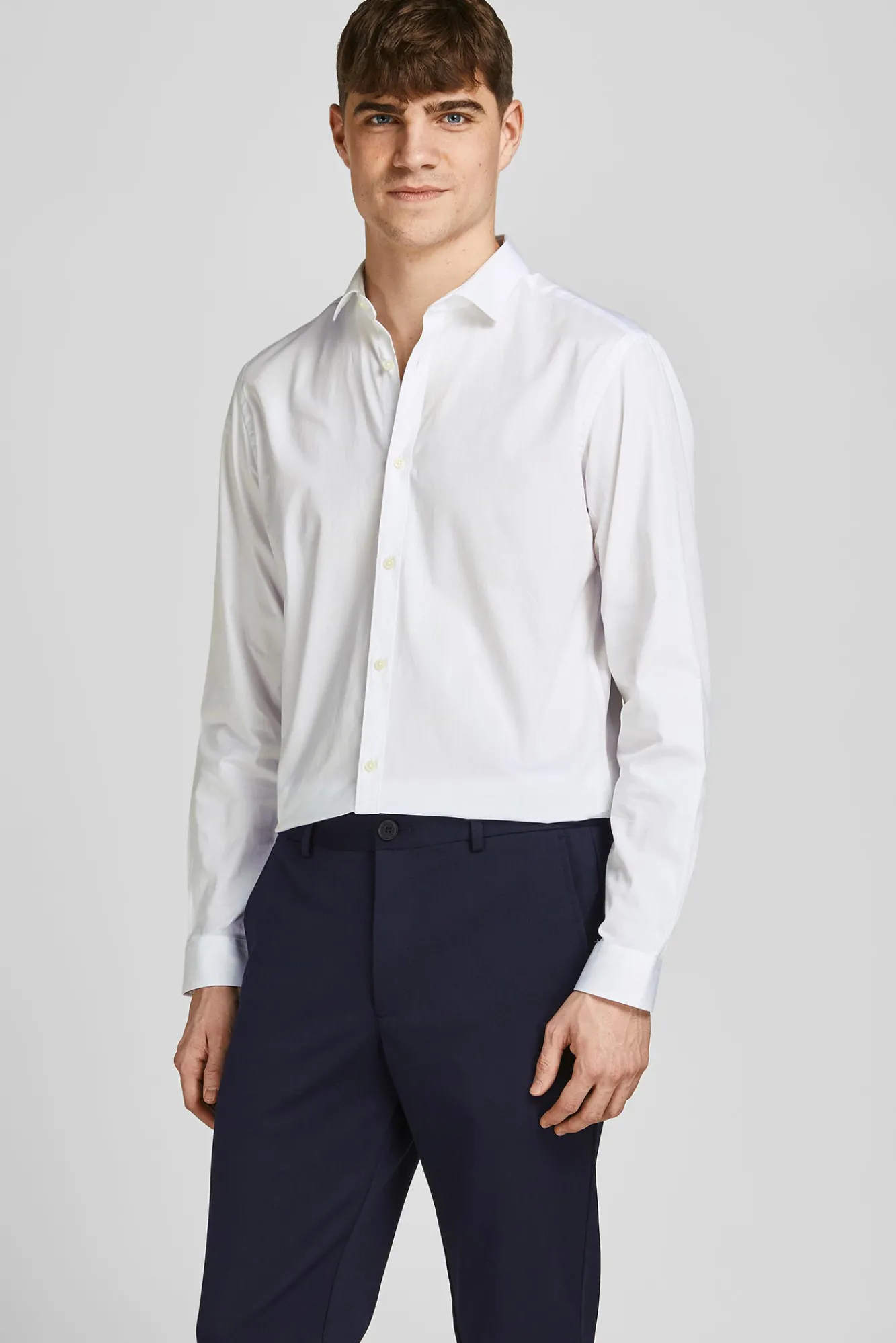 Jack & Jones Camisa Lisa Formal Blanco Best