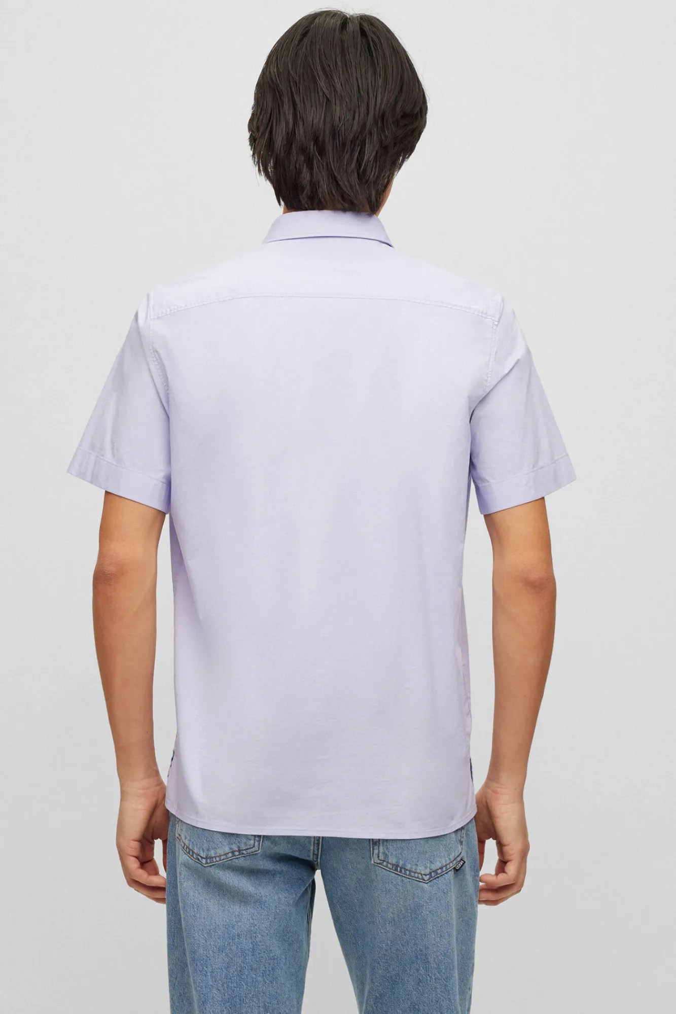 HUGO Camisa Manga Corta Morado Discount