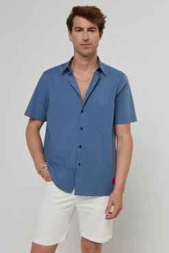 HUGO Camisa Manga Corta Azul Medio Clearance