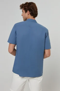 HUGO Camisa Manga Corta Azul Medio Clearance