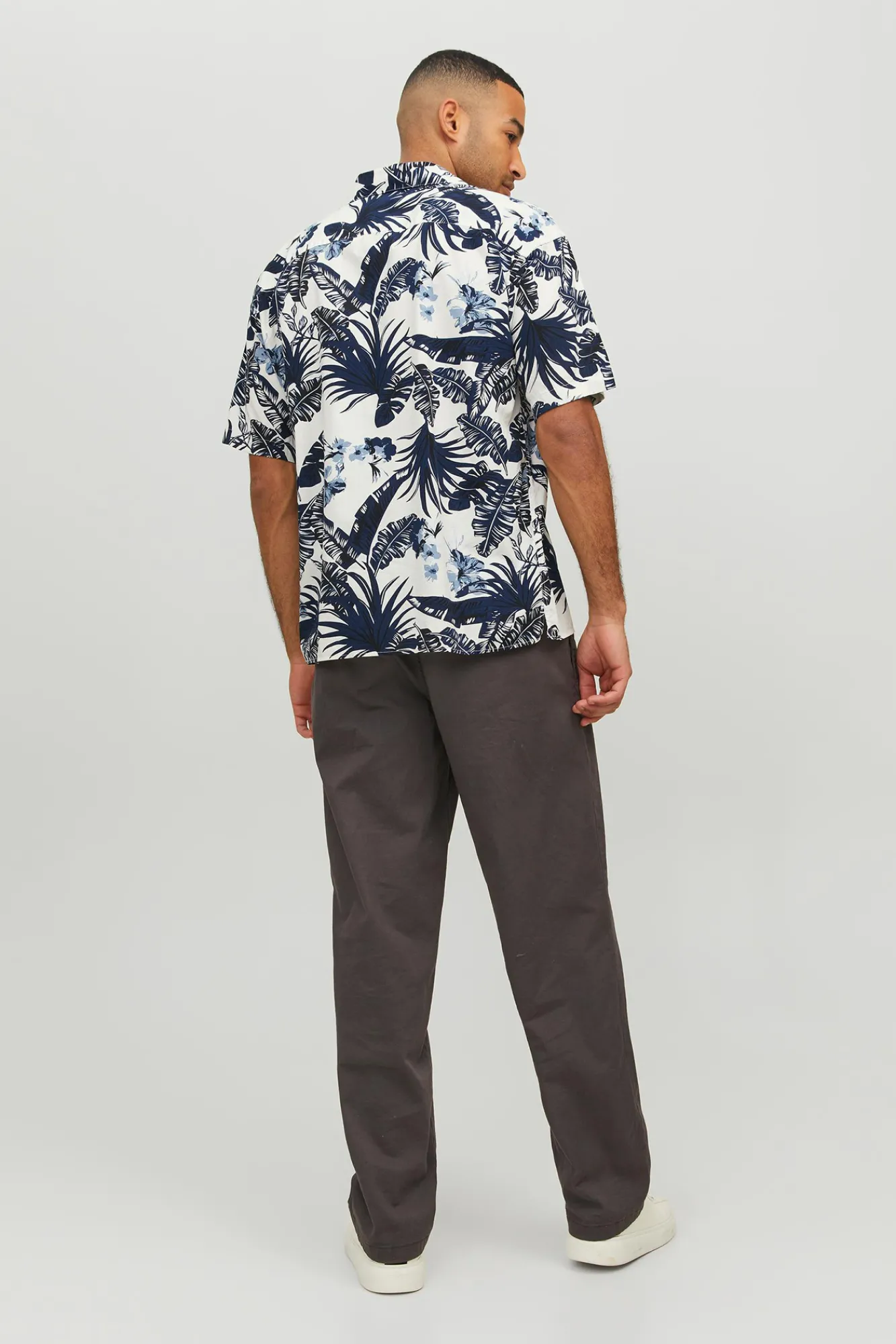 Jack & Jones Camisa Manga Corta Estampada Estampado Azul Hot