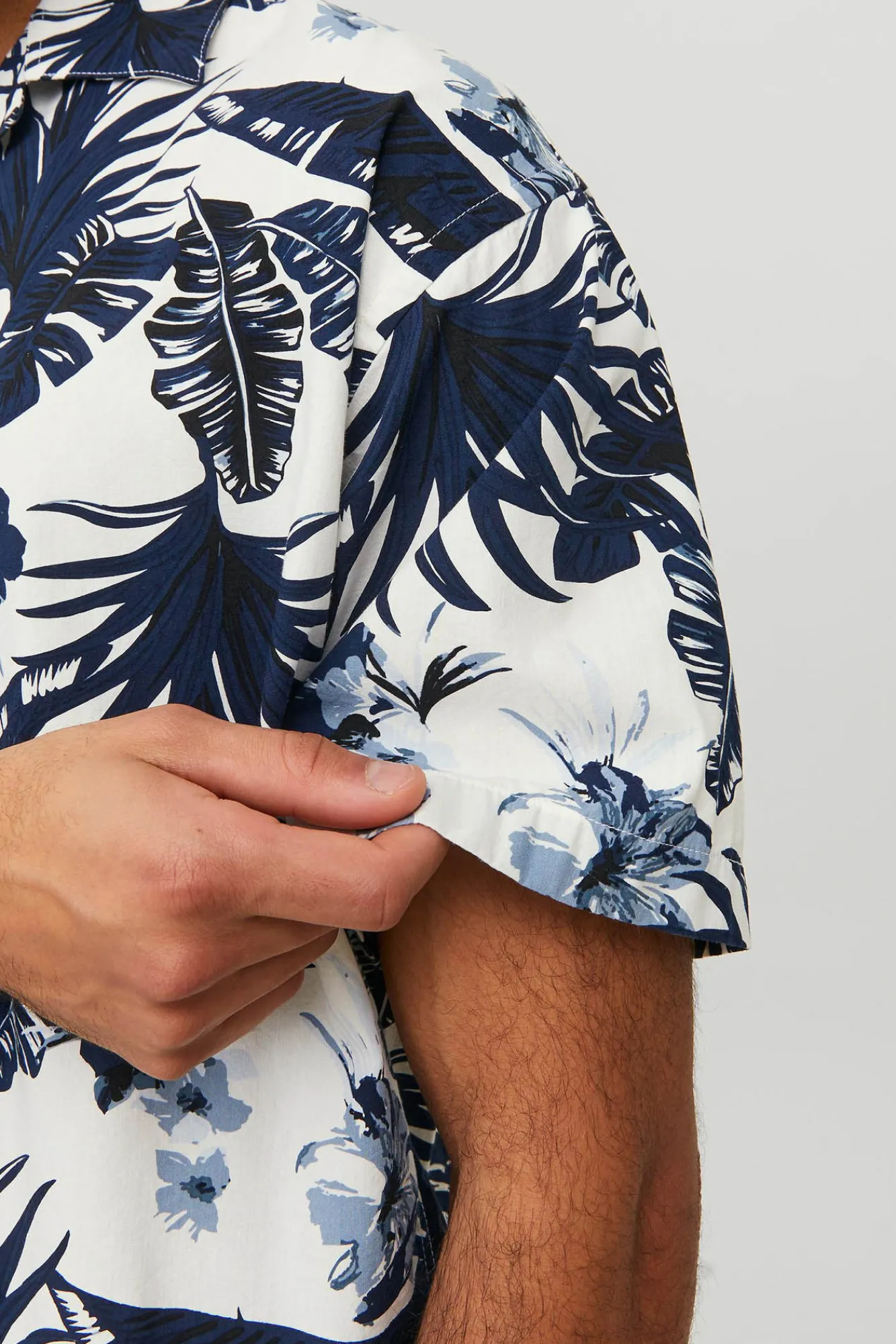 Jack & Jones Camisa Manga Corta Estampada Estampado Azul Hot