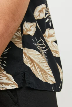 Jack & Jones Camisa Manga Corta Estampada Negro Best