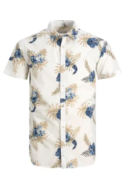 Jack & Jones Camisa Manga Corta Estampada Blanco Discount