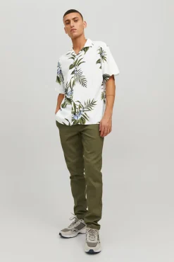 Jack & Jones Camisa Manga Corta Estampada Blanco Outlet