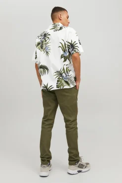 Jack & Jones Camisa Manga Corta Estampada Blanco Outlet