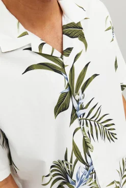 Jack & Jones Camisa Manga Corta Estampada Blanco Outlet