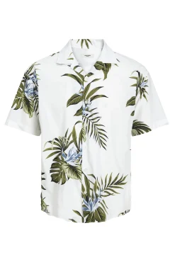 Jack & Jones Camisa Manga Corta Estampada Blanco Outlet
