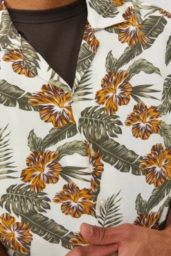 Jack & Jones Camisa Manga Corta Print Floral Blanco Discount