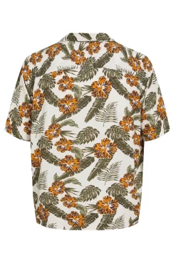 Jack & Jones Camisa Manga Corta Print Floral Blanco Discount