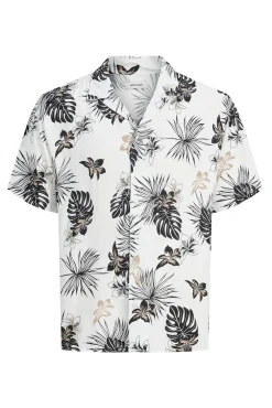 Jack & Jones Camisa Manga Corta Print Floral Blanco Sale