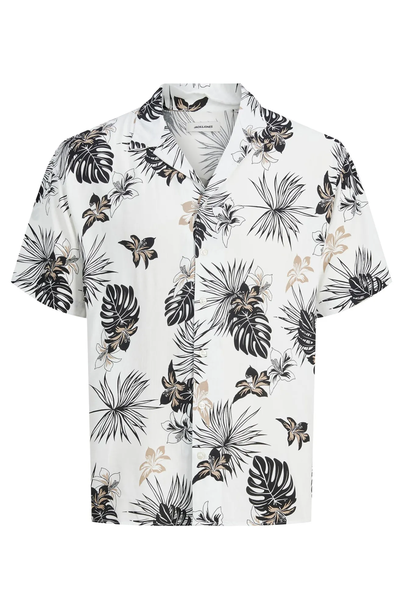Jack & Jones Camisa Manga Corta Print Floral Blanco Sale