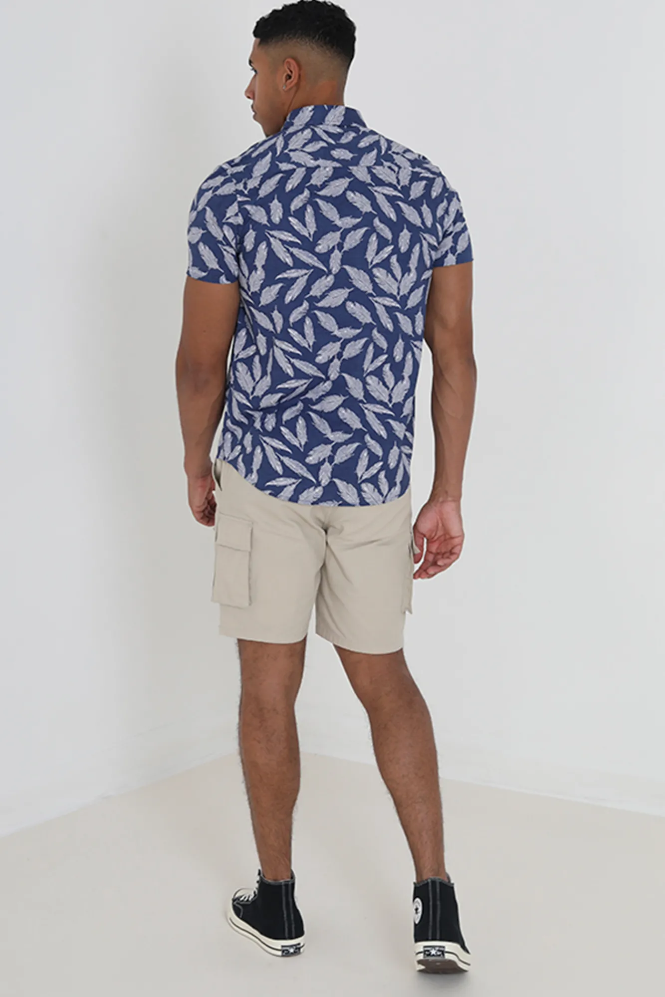 Brave Soul Camisa Manga Corta Y Estampada. Azul Online