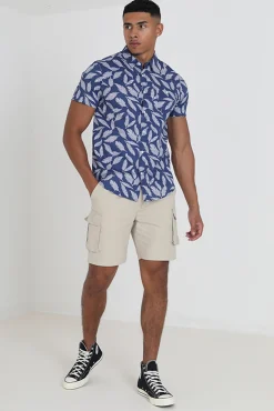 Brave Soul Camisa Manga Corta Y Estampada. Azul Online