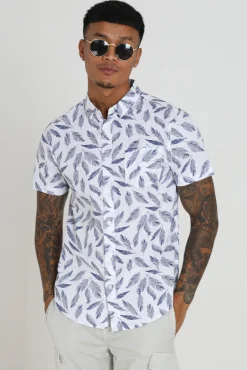 Brave Soul Camisa Manga Corta Y Estampada. Blanco Online