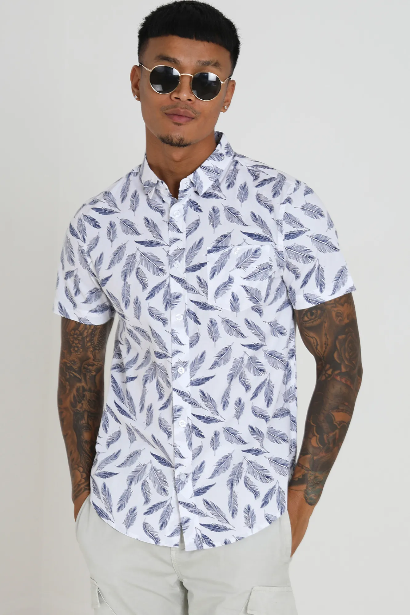 Brave Soul Camisa Manga Corta Y Estampada. Blanco Online