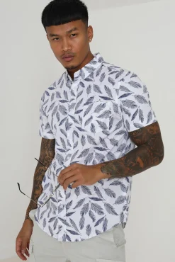 Brave Soul Camisa Manga Corta Y Estampada. Blanco Online