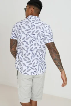 Brave Soul Camisa Manga Corta Y Estampada. Blanco Online