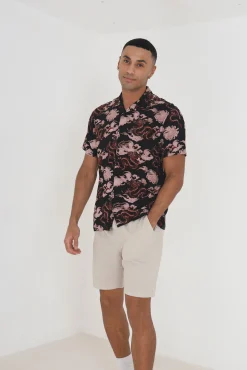 Brave Soul Camisa Manga Corta Y Estampada. Multicolor